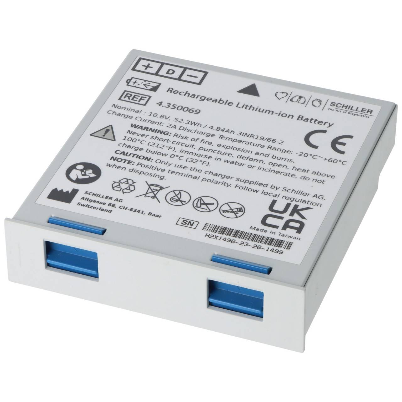 Defibrillatore Schiller con batteria originale agli ioni di litio Defigard 5000 - 2.200132-1