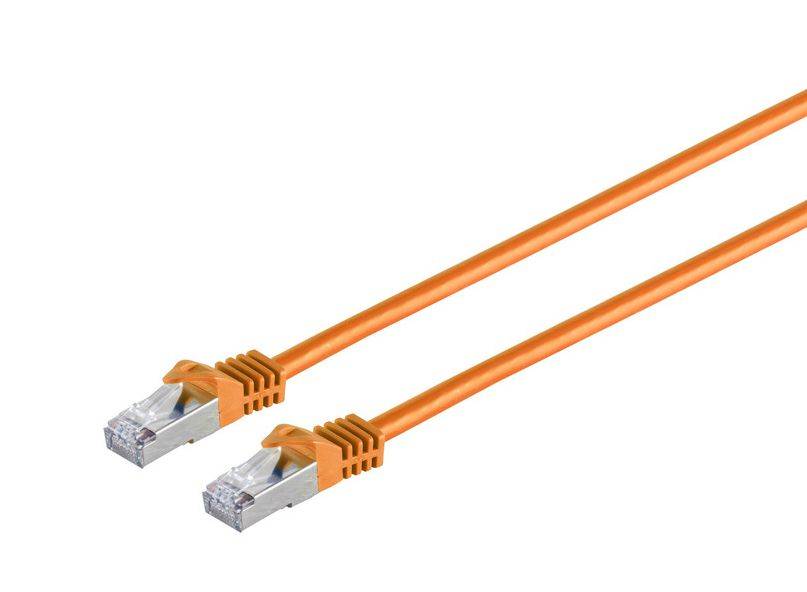MicroConnect - Netzwerkkabel - RJ-45 (M) zu RJ-45 (M) - 50 cm - SFTP, PiMF -Cat.7 Rohkabel - ohne Haken - orange-0