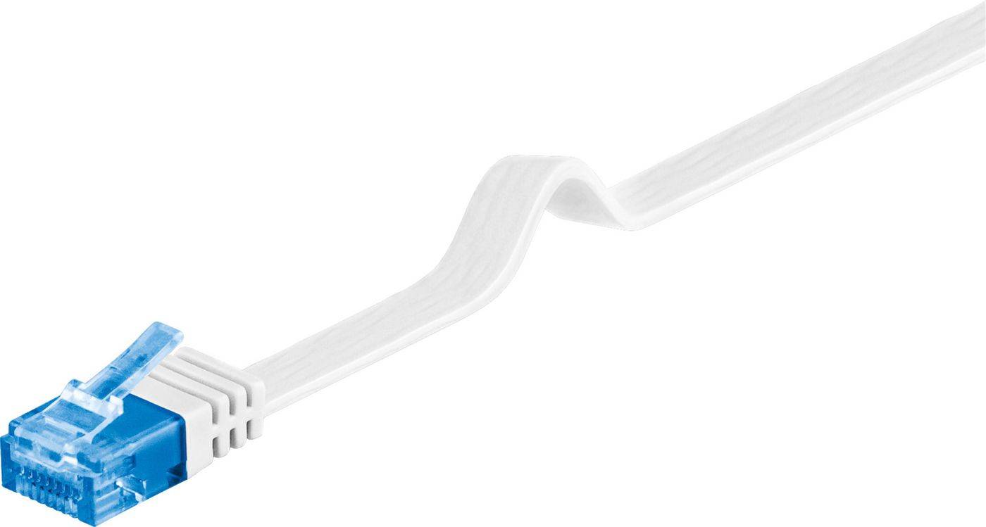 Microconnect V-UTP6A05W-FLAT cavo di rete Bianco 5 m Cat6a U/UTP [UTP] (U/UTP CAT6A 5M White Flat - Unshielded Network C-0