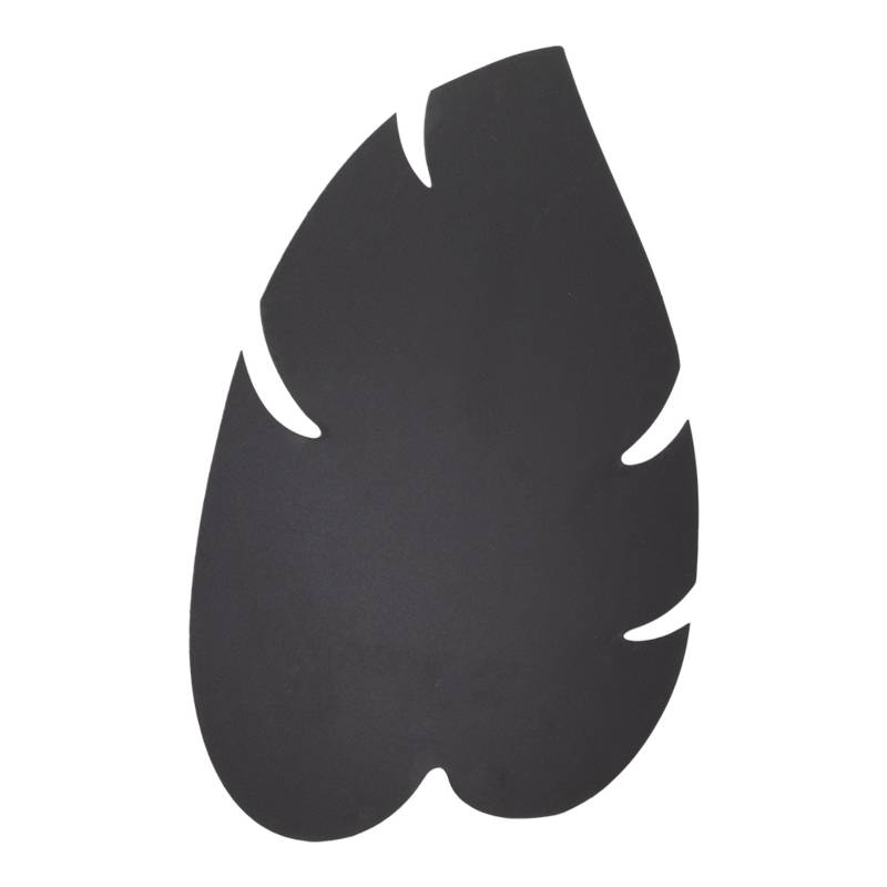 Lavagna Silhouette da parete - 43,8x29,6 cm - forma foglia - nero - Securit-0