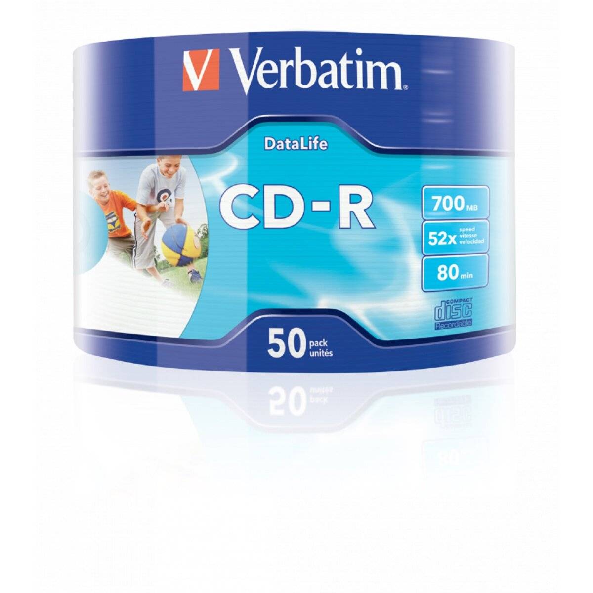 Verbatim CD-R 700MB 52x stampabile a getto d'inchiostro - Confezione da 50 fogli per stampa individuale-1