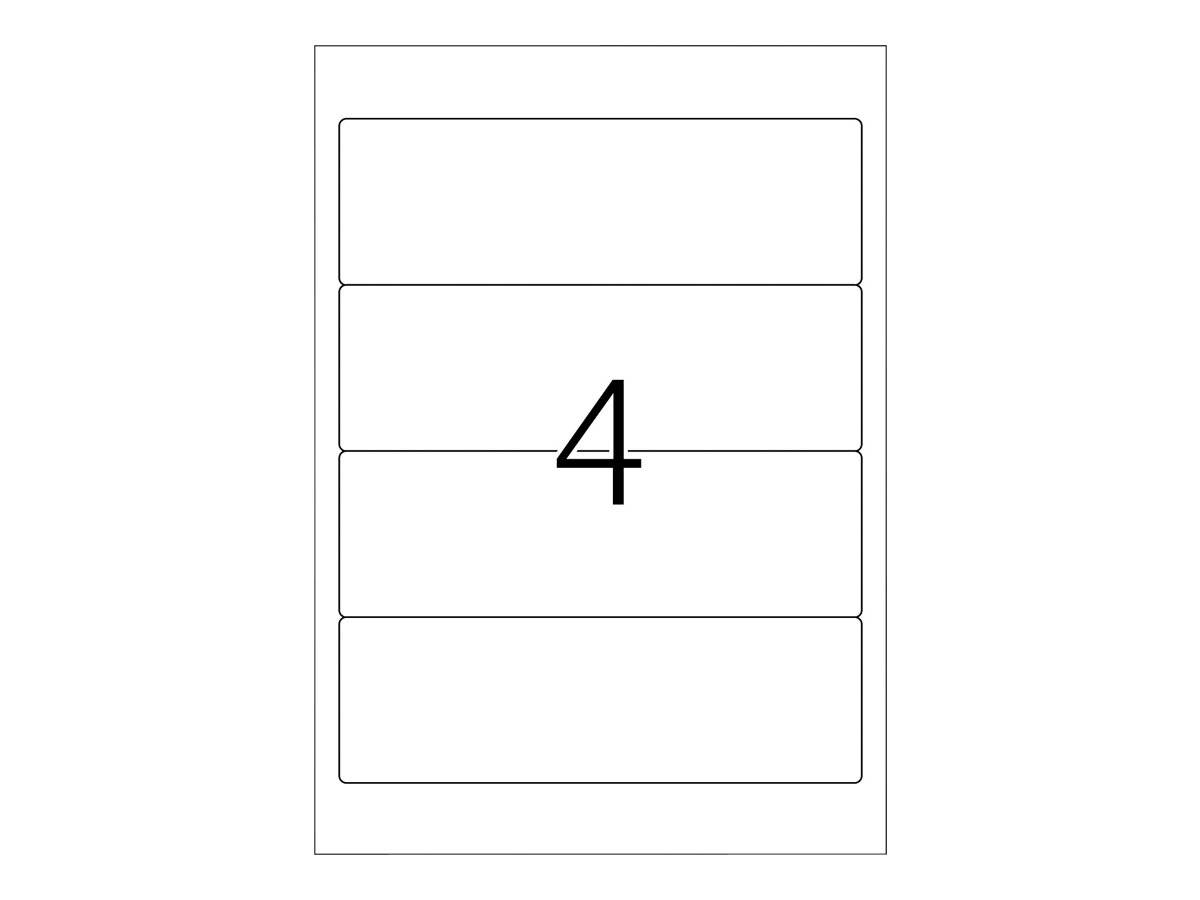 HERMA Special - Permanent selbstklebende, matte, lichtundurchlässige Aktenetiketten aus Papier - weiß - 192 x 61 mm - 10-4