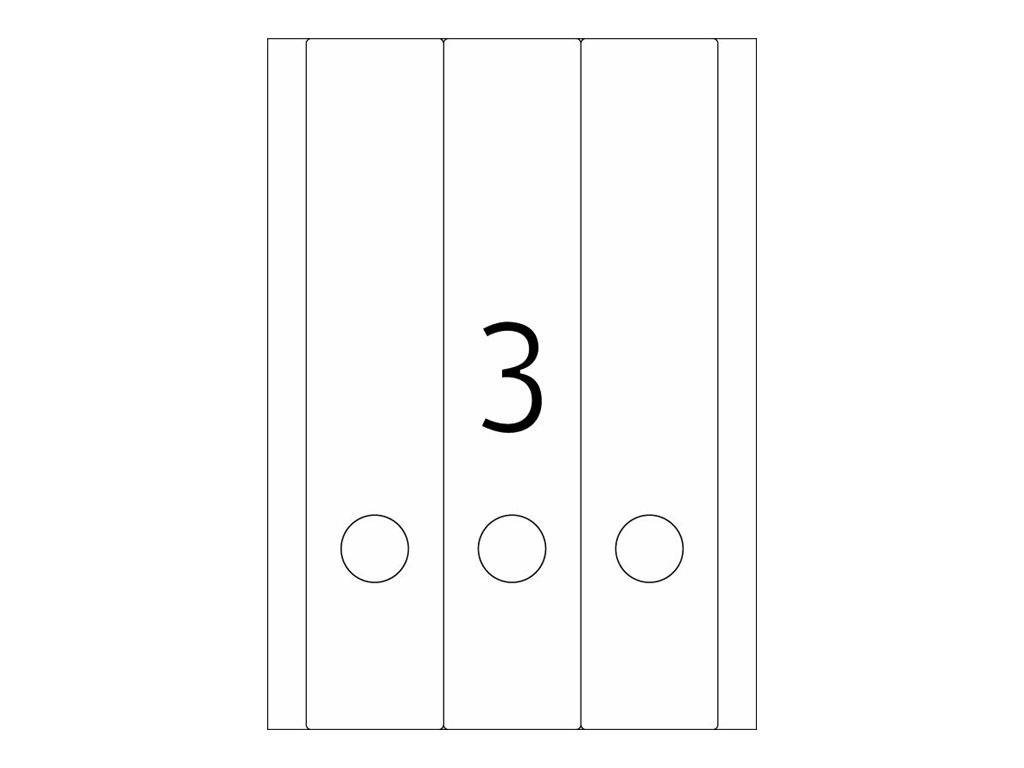 HERMA Special - Selbstklebende, entfernbare, matte, lichtdichte Aktenordneretiketten aus Papier - weiß - 59 x 297 mm - 7-4