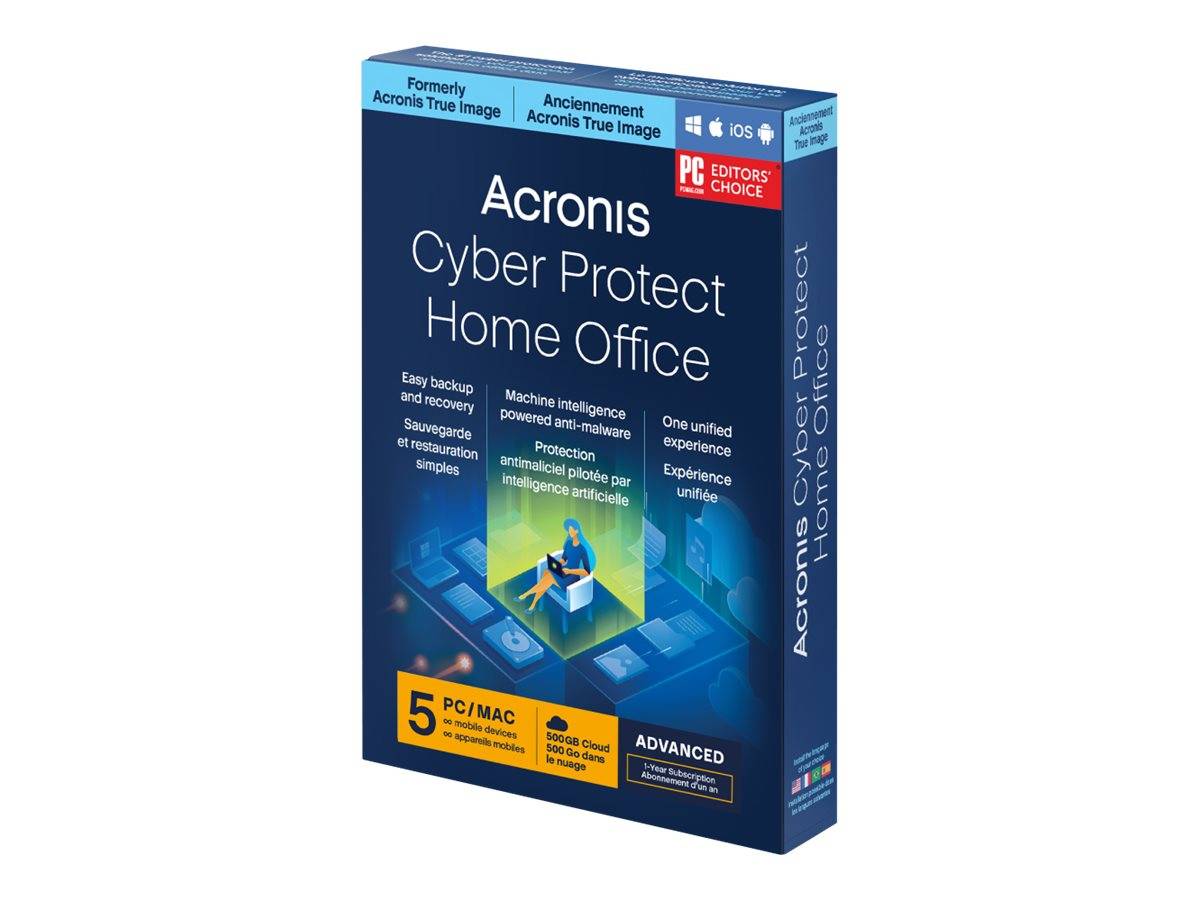 Cyber ​​Protect Home Office Advanced - 5 dispositivi - 1 anno - 500 GB di archiviazione cloud-1