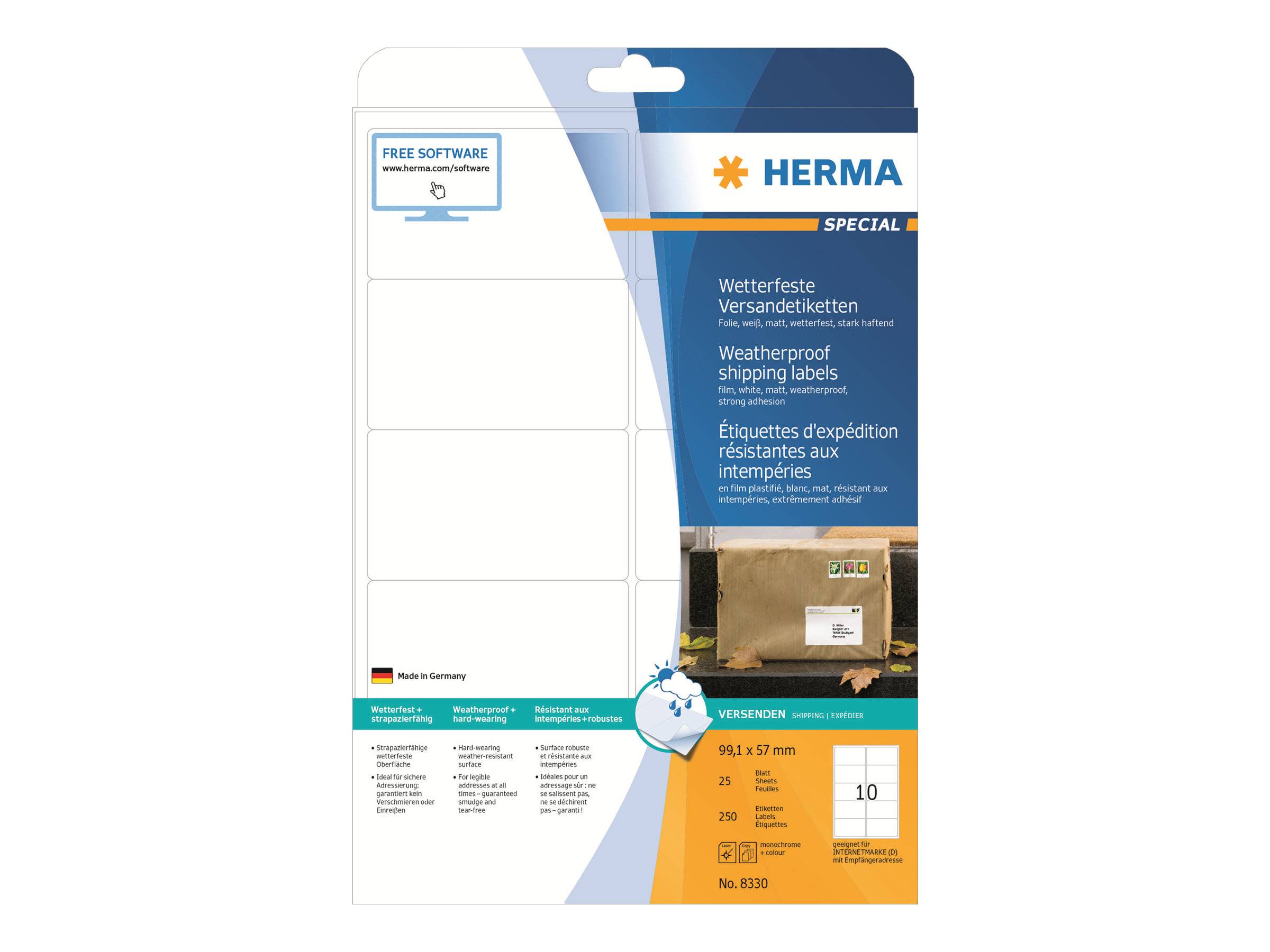 Etichette di spedizione HERMA SPECIAL 99,1 x 57,0 mm bianche-0