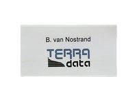 DURABLE Namensschild 40x75mm mit Plattennadel 1 Pg. à 100 Stück 800119-5