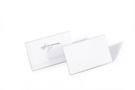 Durable 8008-19 100 pz (Durable Name Badge 40x75mm with Pin Includes Blank Insert Cards Transparent [Pack 100] - 800819)-6