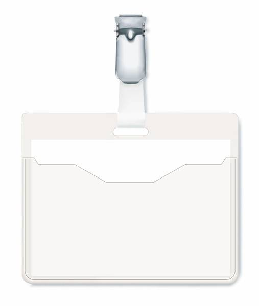 DURABLE Namensschild 60x90mm mit Clip teildeckend 1 Pg. à 25 Stück 810619-5