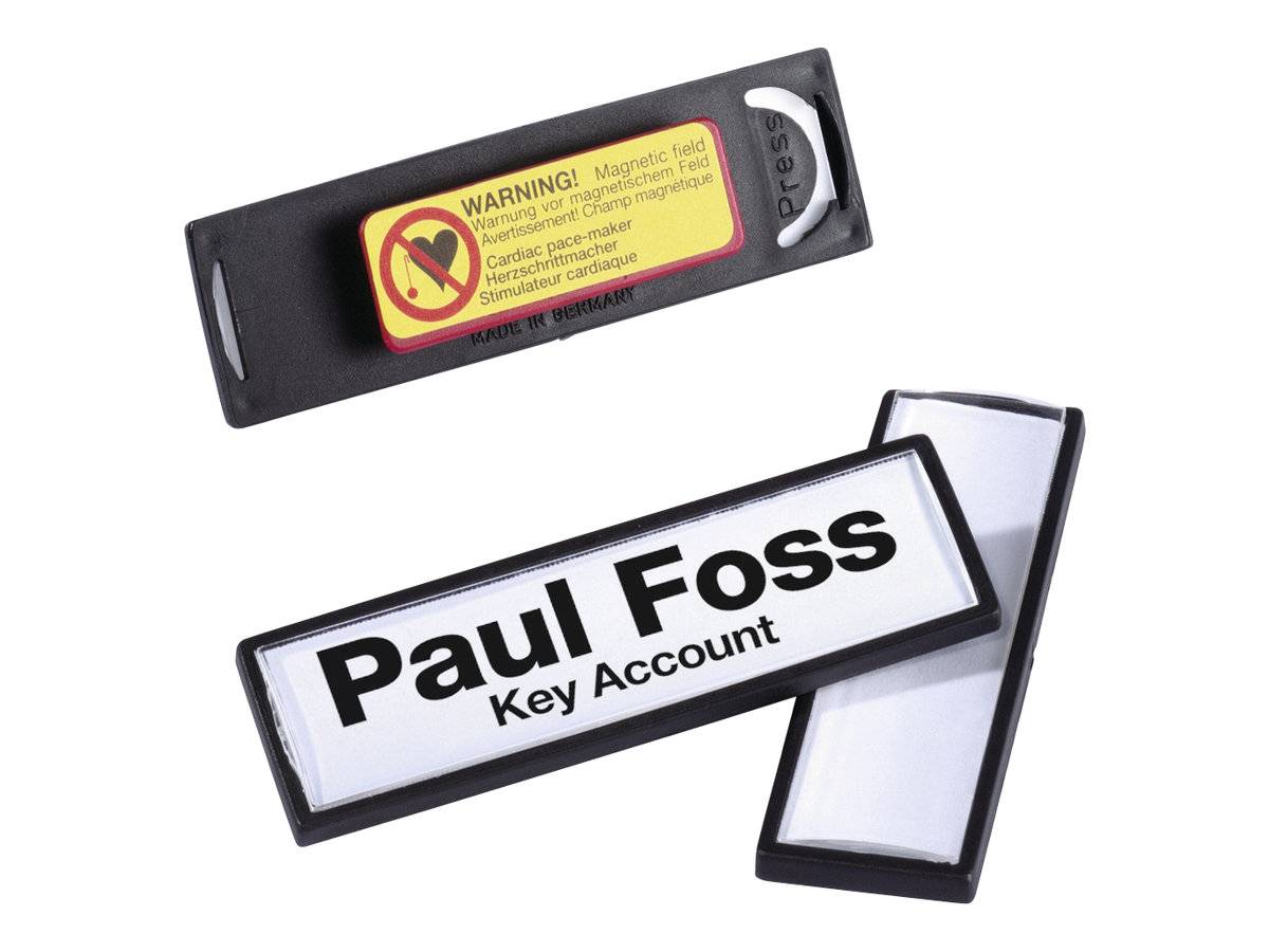 DURABLE Namensschild CLIP CARD 17x67mm mit Magnet 1 Pg. à 25 Stück 813201-0