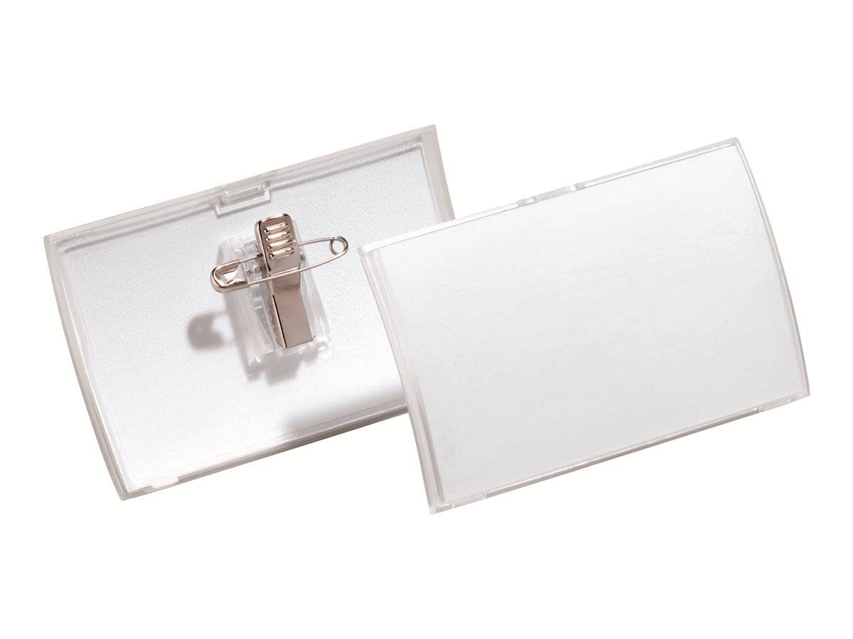DURABLE Namensschild CLICK FOLD 54x90mm mit Kombiklemme PP 1 Pg. à 25 Stück 821419-4