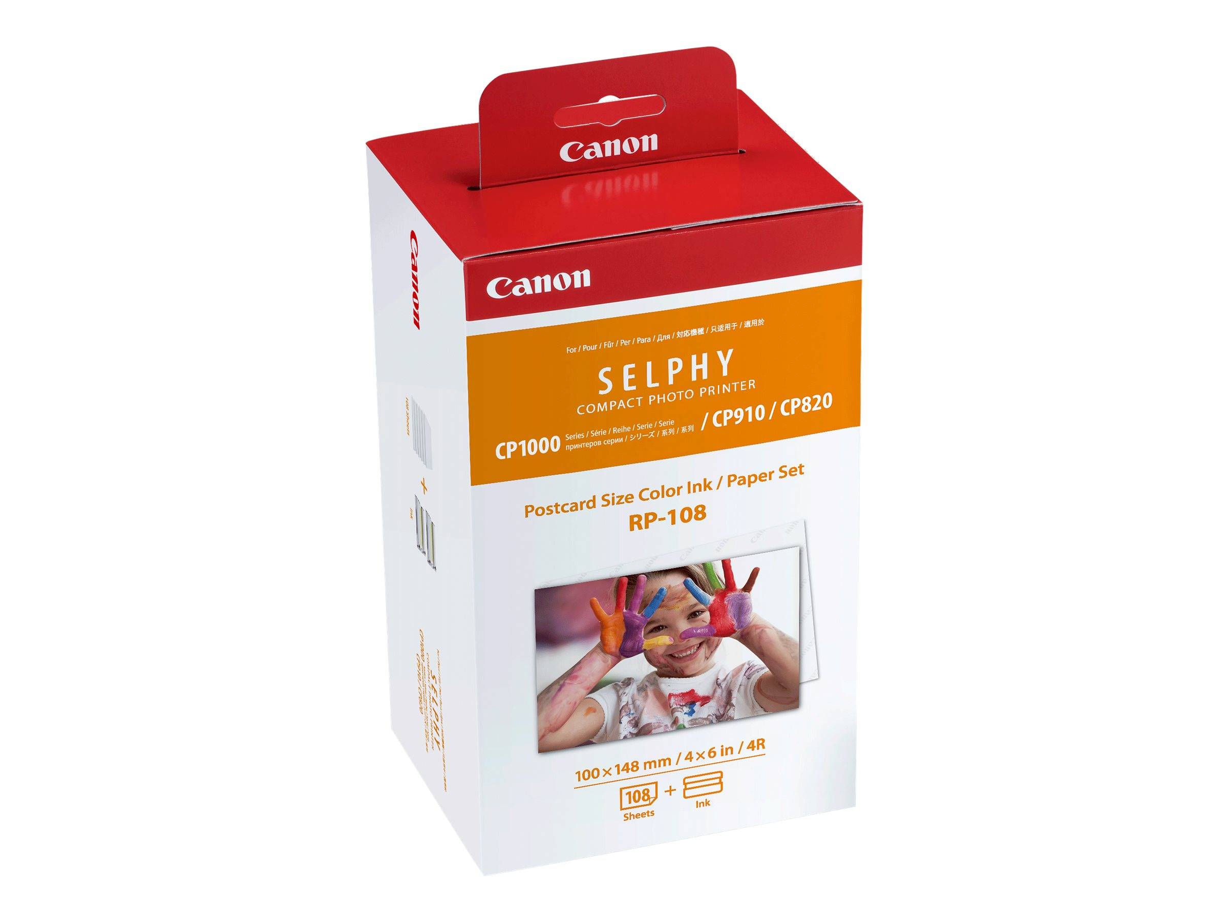 Confezione risparmio di cartucce d'inchiostro Canon RP-108IN a colori inclusi 2x54 fogli di carta fotografica 10x15 cm-0