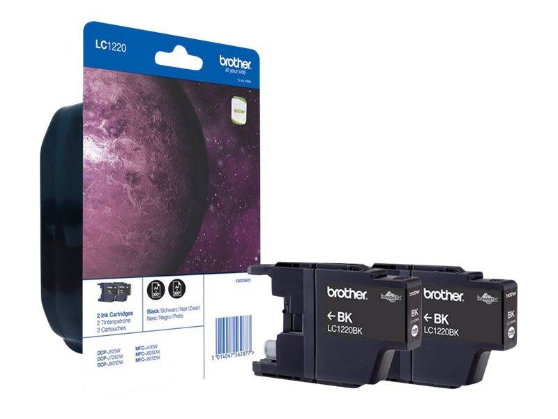 Brother Cartuccia LC-1220BK Originale Conf 2 pz Nero LC1220BKBP2DR-5