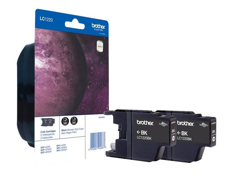 Brother Cartuccia LC-1220BK Originale Conf 2 pz Nero LC1220BKBP2DR-6