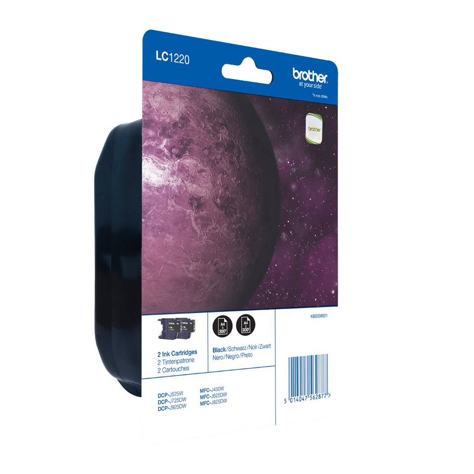 Brother Cartuccia LC-1220BK Originale Conf 2 pz Nero LC1220BKBP2DR-8
