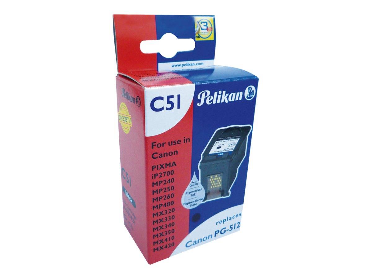 Pelikan C51 - 16 ml - Schwarz - kompatibel - wiederaufbereitet - Tintenpatrone (Alternative zu: Canon PG-512) - für Cano-0