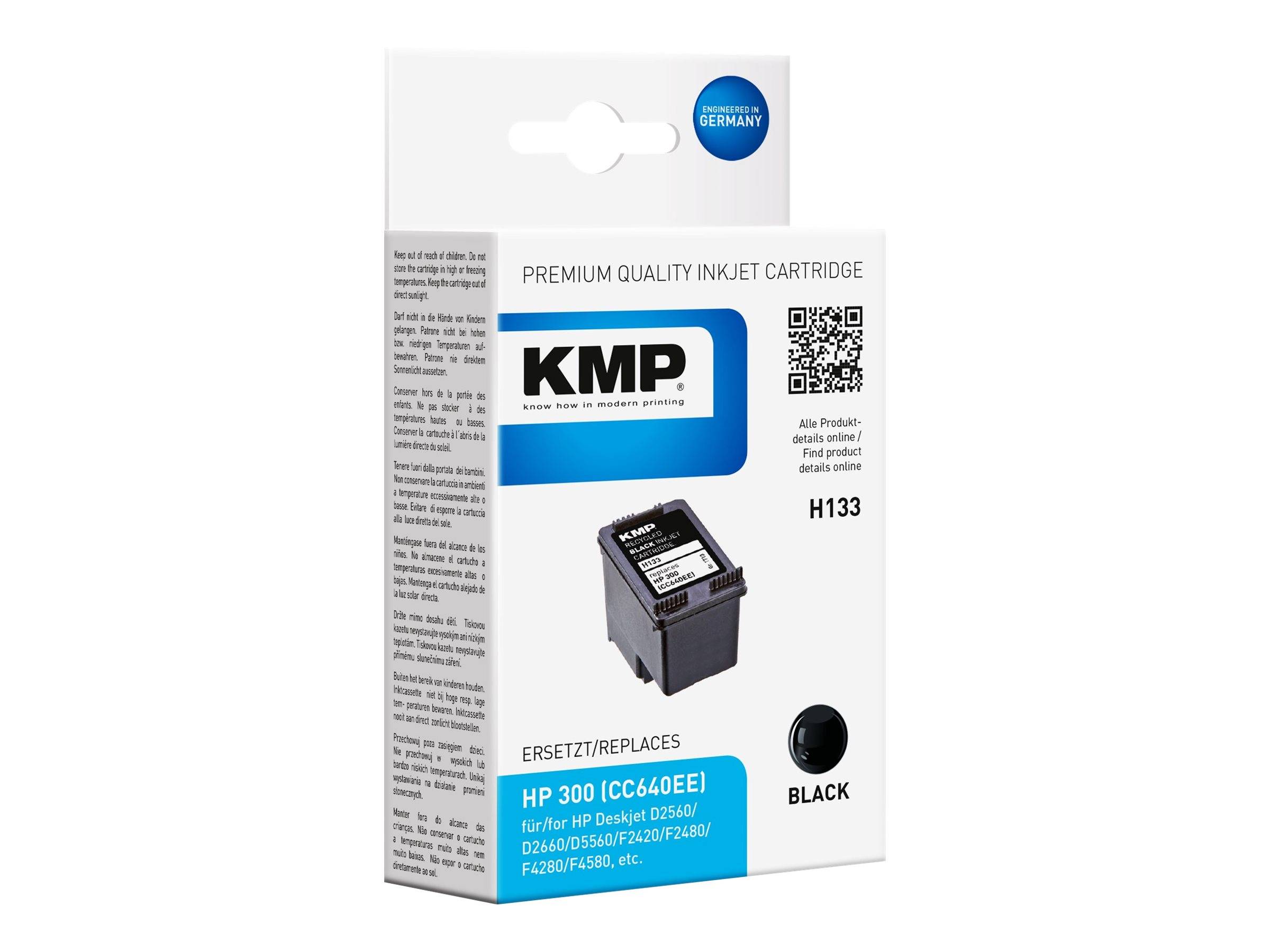 KMP H133 cartuccia d'inchiostro 1 pz Nero (KMP H133 bl?kpatron 1 stk Sort)-0
