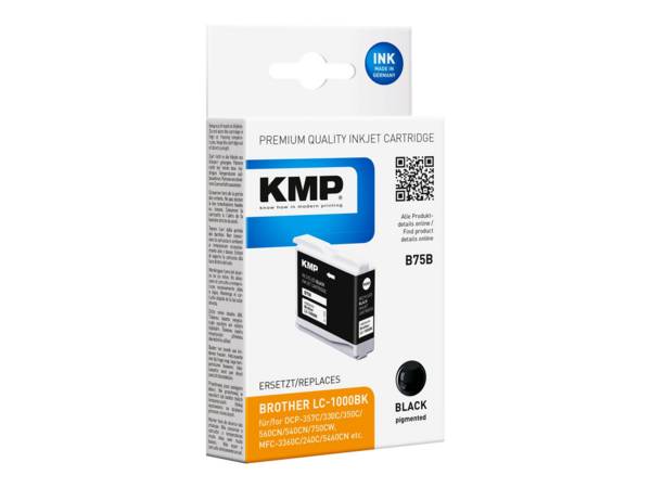 KMP B75B cartuccia d'inchiostro 1 pz Compatibile Nero (KMP B75B bl?kpatron 1 stk Kompatibel S)