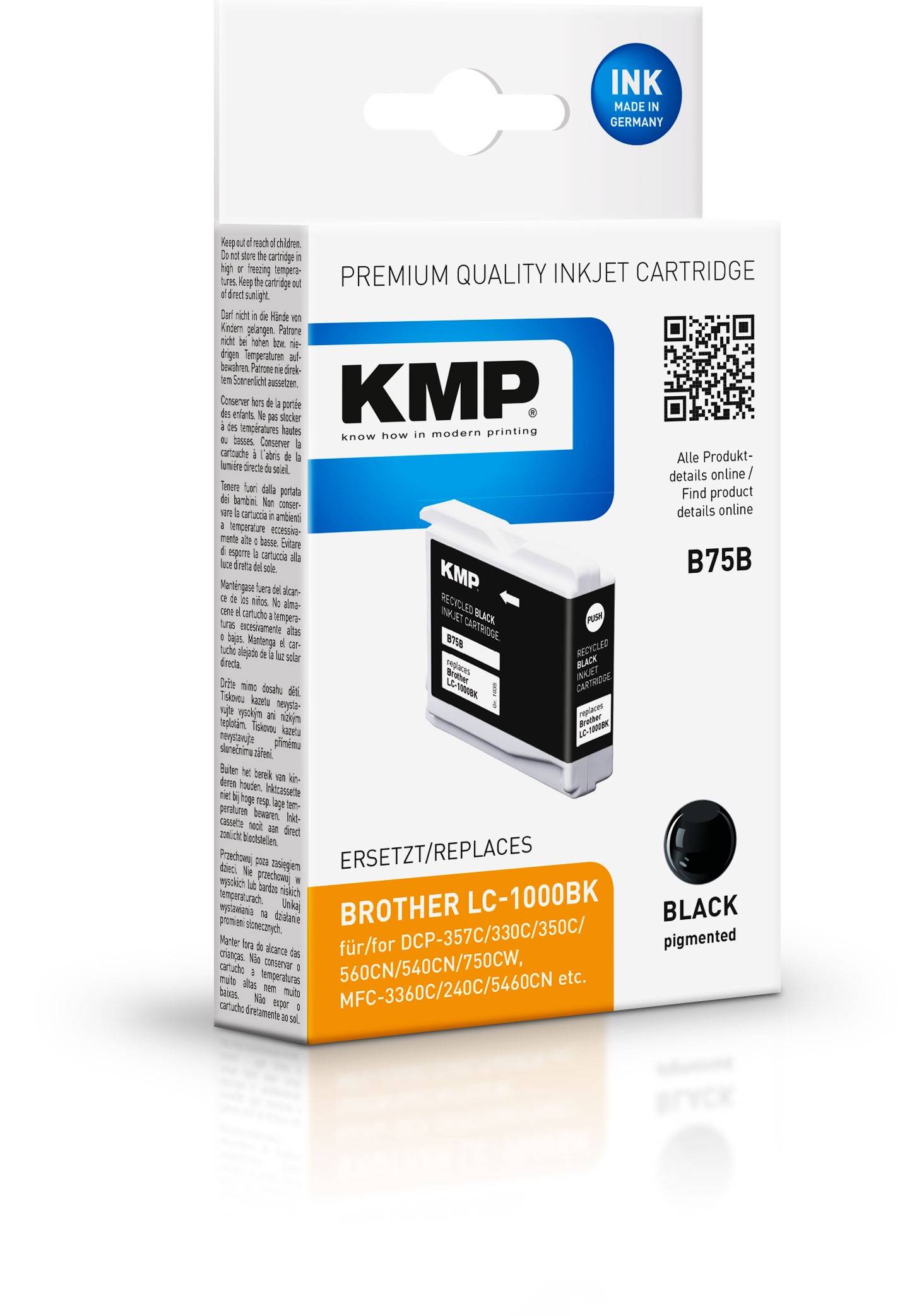 KMP B75B cartuccia d'inchiostro 1 pz Compatibile Nero (KMP B75B bl?kpatron 1 stk Kompatibel S)-3