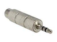 DeLOCK - Audio-Adapter - Mini-Phone Stereo 3,5 mm (M) - bis - Stereohörer 6,35 mm (W) - Silber (65548)-0