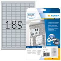 HERMA SuperPrint LaserCopy - Folienetiketten - Silber - 25 x 10 mm - 4725 Stck. (25 Bogen x 189) (4220)-8