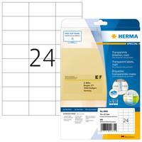 HERMA SuperPrint - Folienetiketten - durchsichtig - 37 x 70 mm - 600 Stck. (25 Bogen x 24) (4685)-8