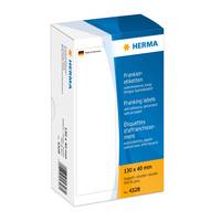 HERMA Franking labels - Selbstklebende Papieretiketten, matt - weiß - 130 x 40 mm - 500 Etikett(en) (250 Bogen x 2) (432-6