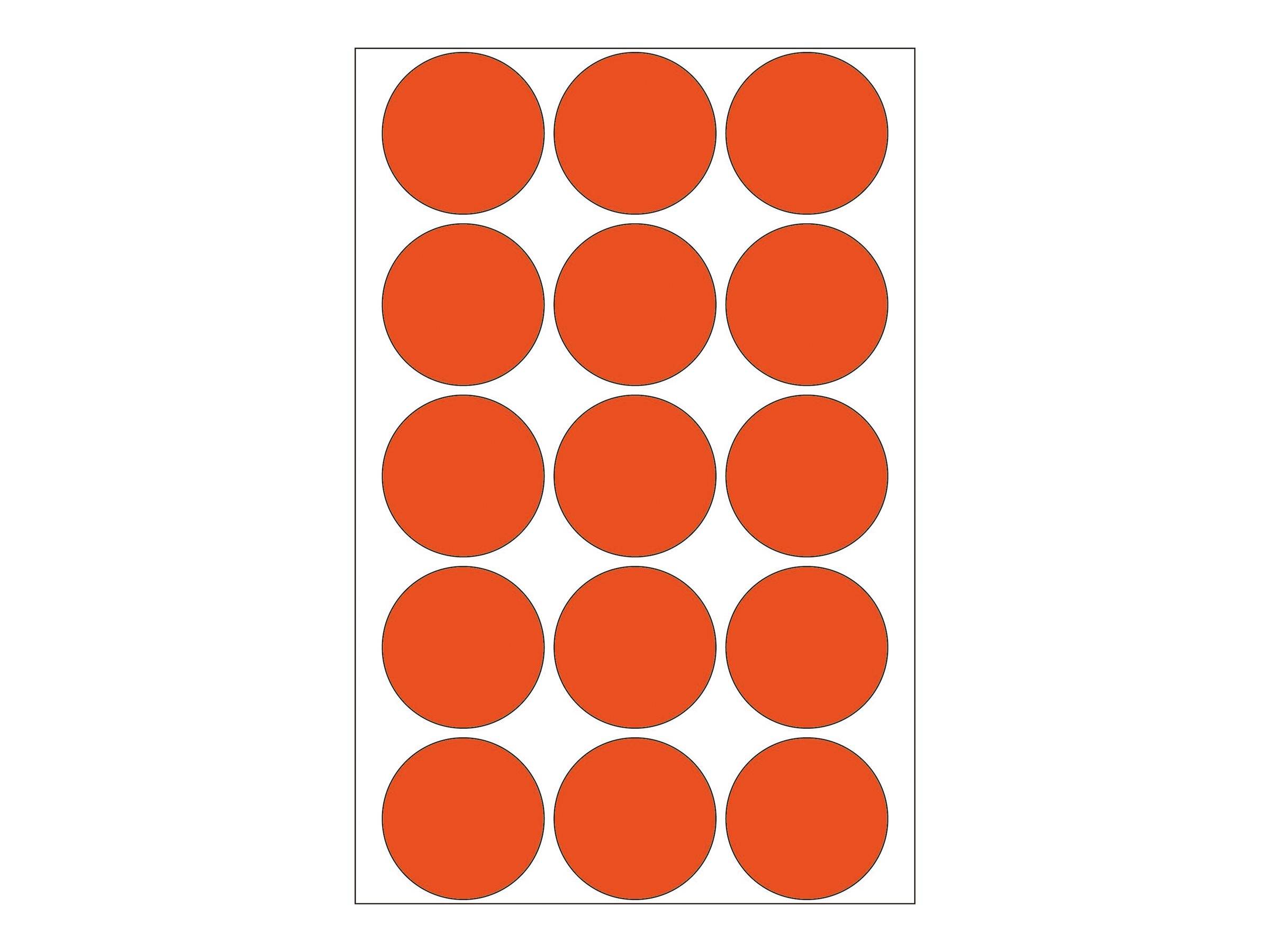 HERMA - Etichette di carta autoadesive rotonde - Rosso - 32 mm rotonde 480 etichetta(e) (32 fogli x 15) (2272)-5