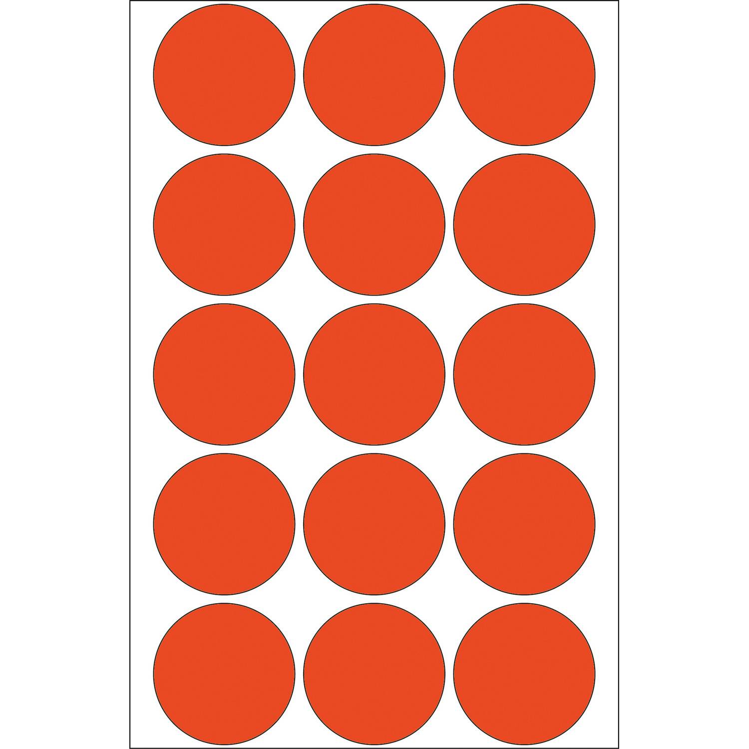 HERMA - Etichette di carta autoadesive rotonde - Rosso - 32 mm rotonde 480 etichetta(e) (32 fogli x 15) (2272)-7
