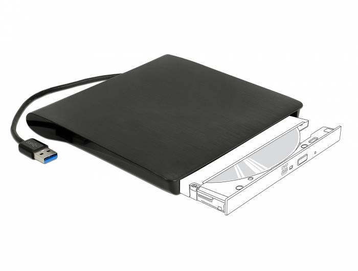 DeLOCK 42603 box per lettore ottico 13,3 cm [5.25] SATA III Nero (Delock 5.25 External Enclosure Ultra)-4