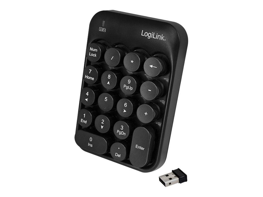 Logilink - Tastatur - mit Touchpad - kabellos - 2.4 GHz - Tastenschalter: Scissor-Key (ID0188)-0