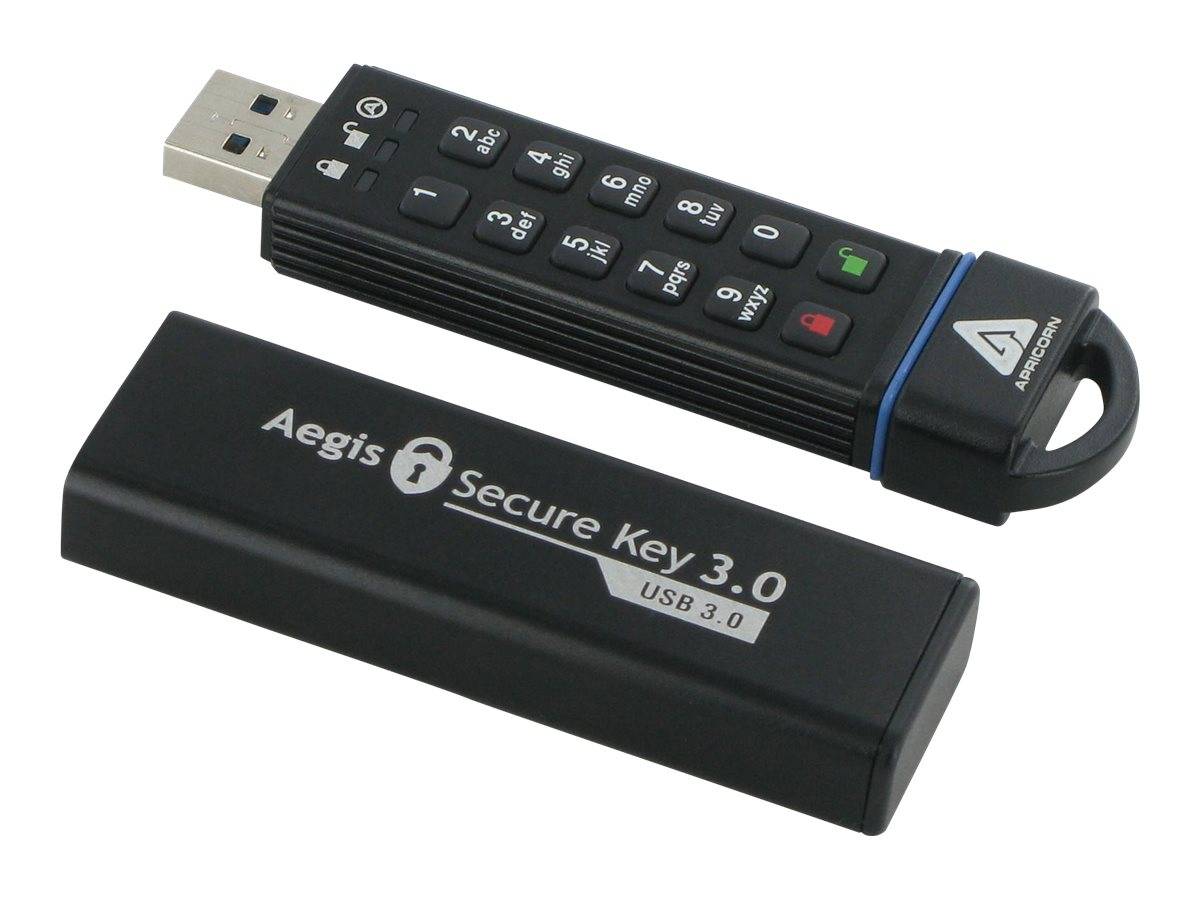 Apricorn Aegis Secure Key 3.0 - USB-Flash-Laufwerk - verschlüsselt - 1 TB - USB 3.0 - FIPS 140-2 Level 3-7