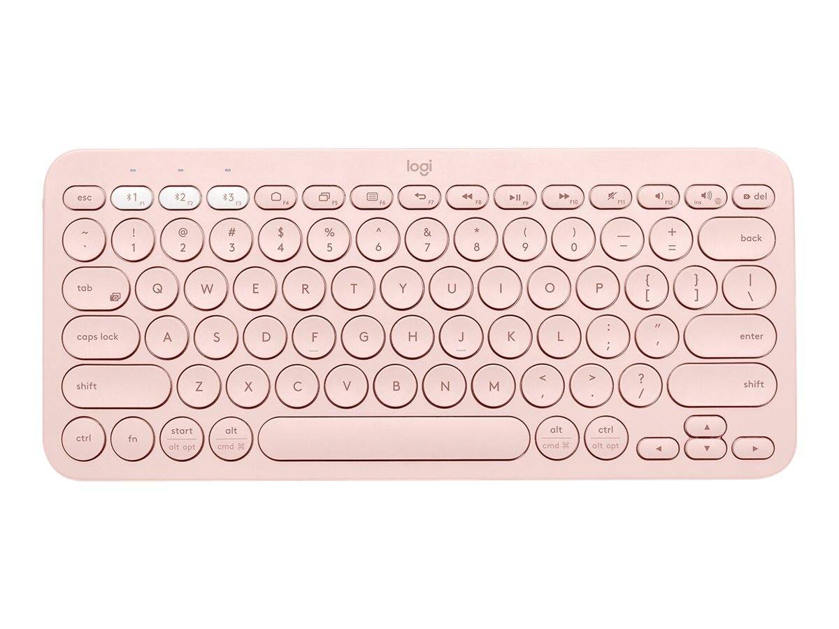 Logitech K380 Multi-Device tastiera Bluetooth QWERTZ Tedesco Rosa-0