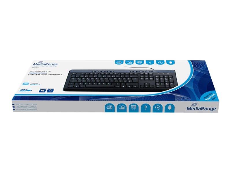 MEDIAR MULTIMEDIA KEYBOARD BLK MROS102 wired black (MROS102)-0