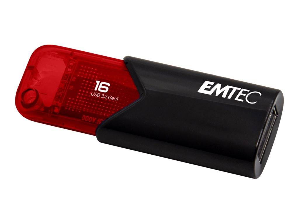Emtec Click Easy unità flash USB 16 GB USB tipo A 3.2 Gen 2 (3.1 Gen 2) Nero, Rosso ECMMD16GB113-0