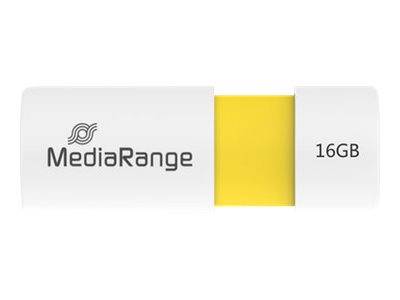 MediaRange MR972 unità flash USB 16 GB USB tipo A 2.0 Bianco, Giallo (MediaRange - USB flashdrive - 16 GB)-0