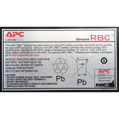 APC by Schneider Electric APC Batteria per UPS Sostituisce la batteria originale (originale) RBC12 Adatto per marchi APC-7