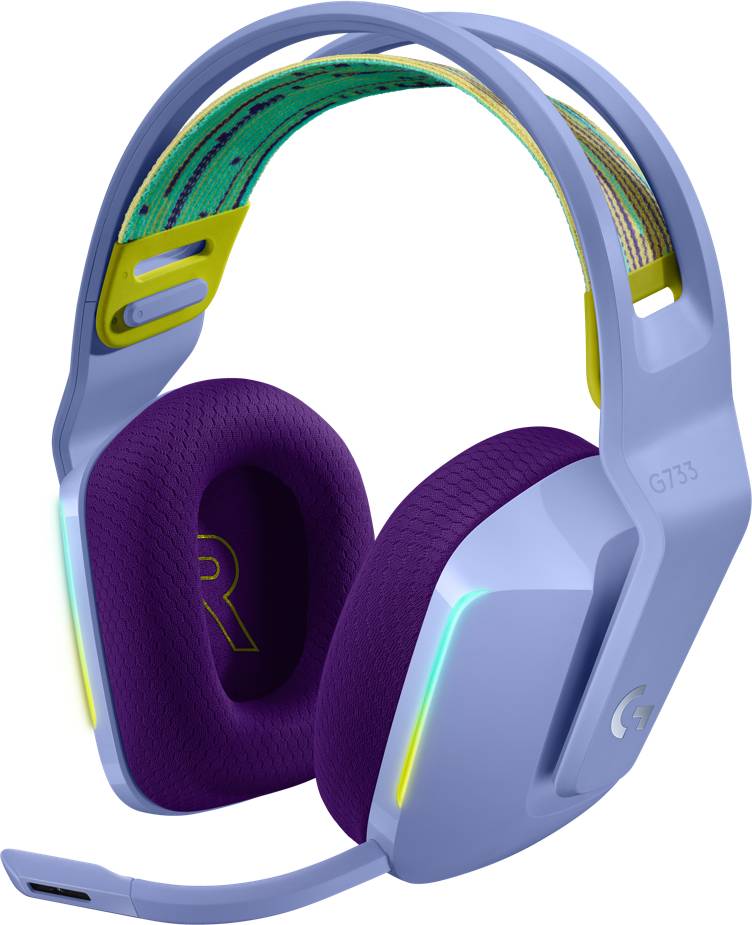 Logitech Gaming G733 LIGHTSPEED Cuffie On Ear Senza fili (via radio) 7,1 Surround Viola regolazione del volume Gaming-6