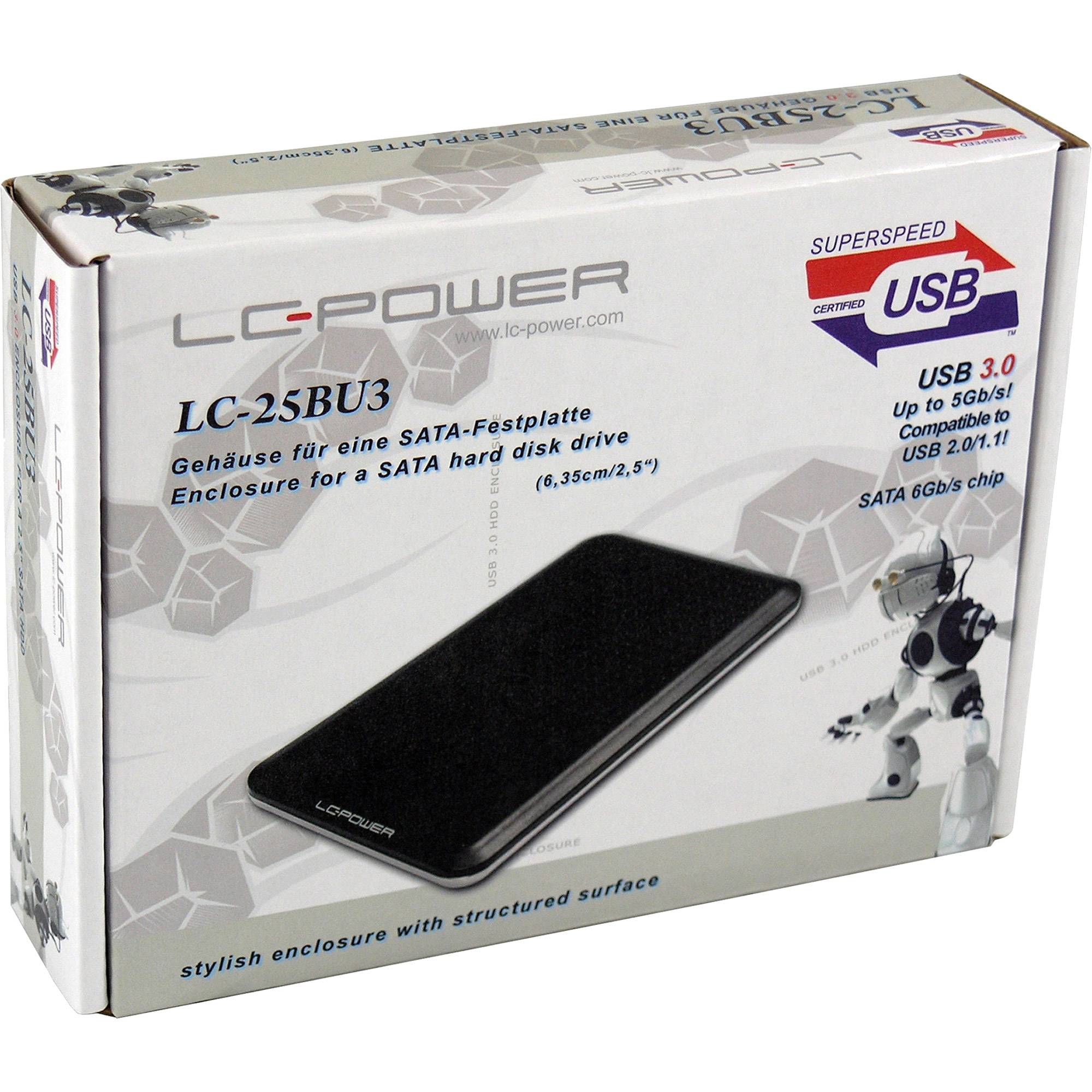 Storage Box esterno, USB 3.2 Gen. 1x1, 1x HDD/SDD 2,5" SATA 6G, nero-3