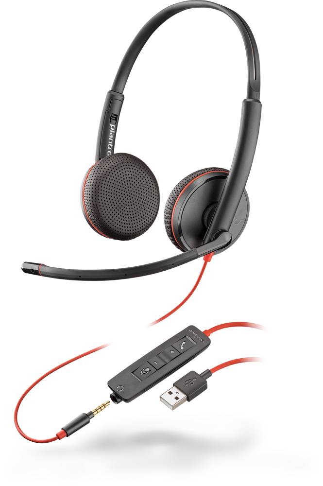 Plantronics Blackwire C3225 binaural Cuffie On Ear via cavo Stereo Nero Riduzione del rumore del microfono, Eliminazione-4