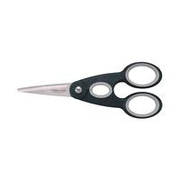 Fiskars 1003034 Forbici da cucina Mancini, Destrimani 220 mm Nero
