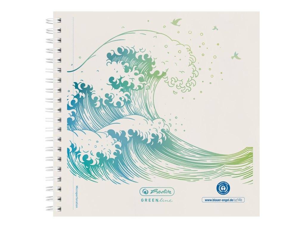 Herlitz GREENline quaderno per scrivere 100 fogli Bianco (GREENline)-0