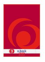 herlitz Schulblock X-Book, DIN A4, Lineatur 28 - kariert 2 Ränder, 50 Blatt, 70 g-qm, holzfrei, FSC-Zertifiziert (216283-3