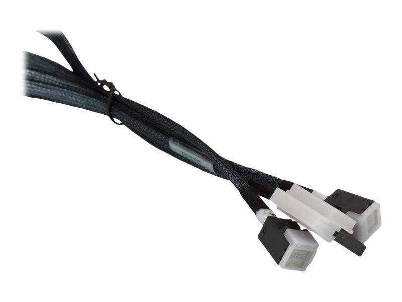 Supermicro - Internes SAS-Kabel - Slim SAS (SFF-8654) (M) bis Mini SAS HD (SFF-8643) - 70 cm-5