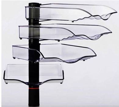 NOVUS CopySwinger IV antracite set da 4 con vassoi portaoggetti B4 incl.-2