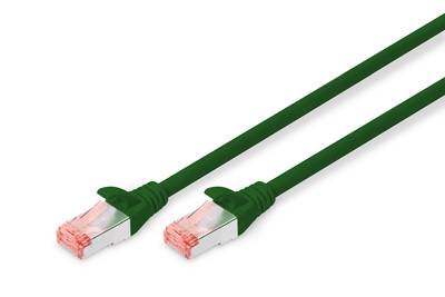 Digitus DK-1644-070/G RJ45 Cavo di rete, cavo patch CAT 6 S/FTP 7.00 m Verde Privo di alogeni, coppie intrecciate, con p-3