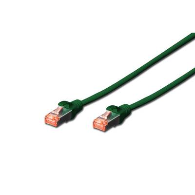 Digitus DK-1644-070/G RJ45 Cavo di rete, cavo patch CAT 6 S/FTP 7.00 m Verde Privo di alogeni, coppie intrecciate, con p-5