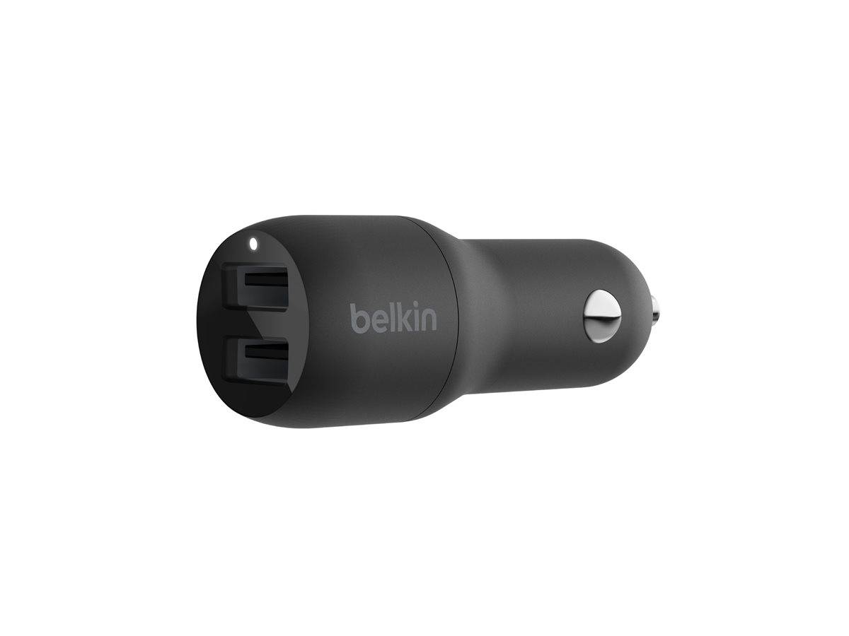 Belkin CARICABATTERIE DA AUTO CON DOPPIA PORTA USB-A 12W (DUAL USB-A CAR CHARGER 12W X2 BLK)-0