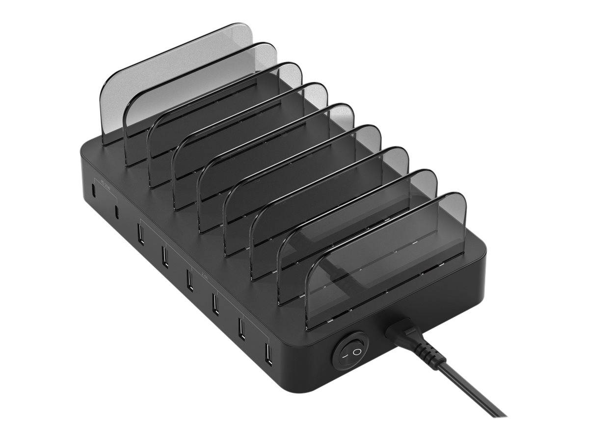 Conceptronic OZUL - Ladestation - 75 Watt - PD 3.0 - 8 Ausgabeanschlussstellen (6 x USB, 2 x USB-C) (OZUL02B)-2