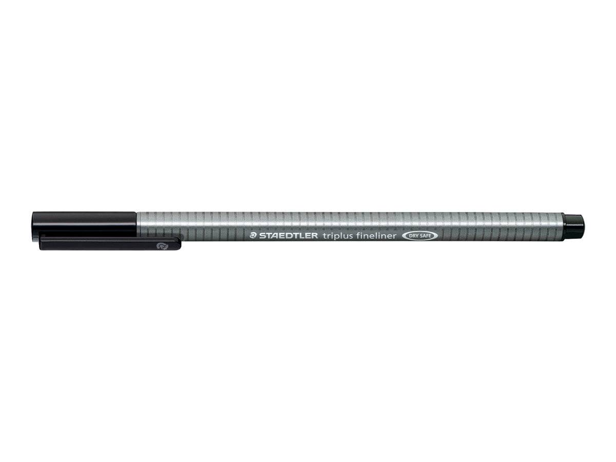 Staedtler Fineliner Tripus, ordinato, 10 Stuui Streche Strech: 0,3 mm, triangolare, sicuro a secco, argento - (334 SB10)-0