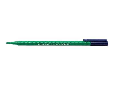 STAEDTLER Fasermaler triplus color, dreieckig, grün Minenstärke: 1,0 mm, drucksichere Spitze, DRY-SAFE (323-5)-0